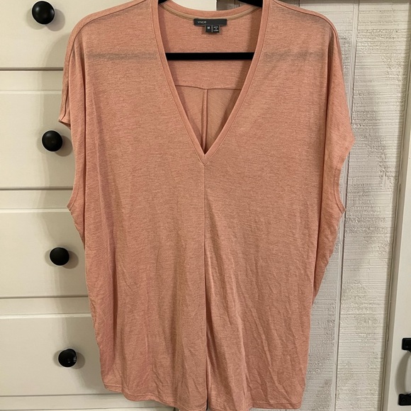 Vince pale salmon top - Picture 1 of 4